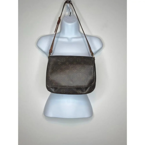 Vintage 90's Louis Vuitton Brown Monogram Musette Tango Shoulder Crossbody Bag - Picture 2 of 9